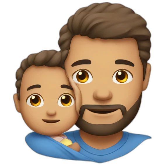 dad with baby emoji