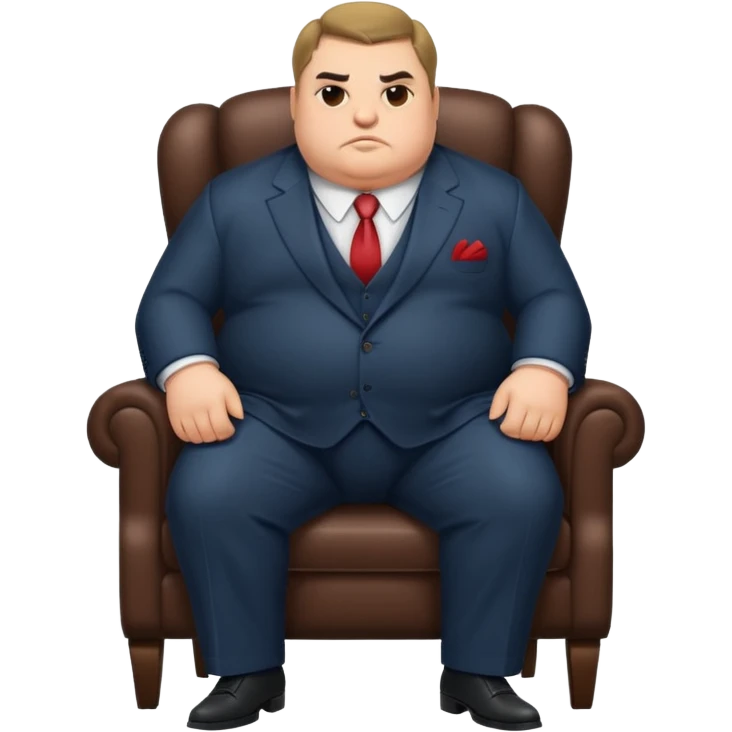 Mafia big fat boss sit on a chair emoji