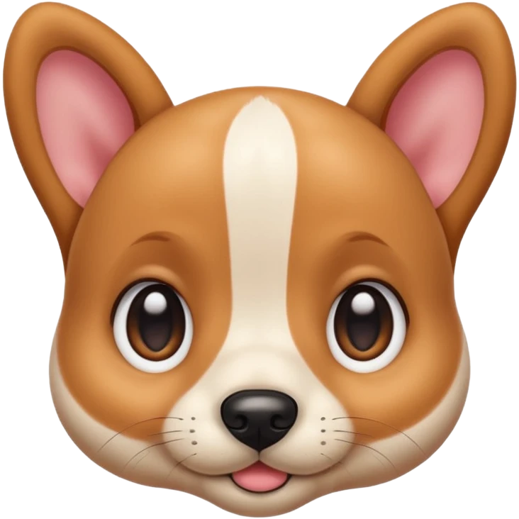 a bright puppy‘s face (less cheeks and less hair) emoji