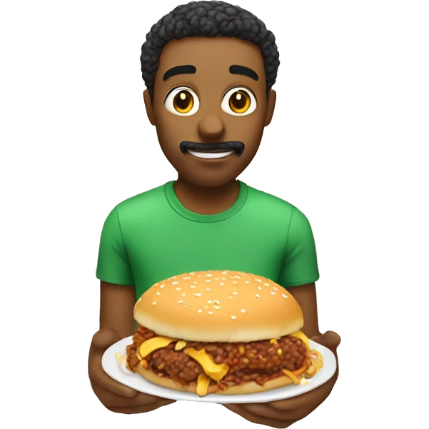 guy eating sloppy food  emoji