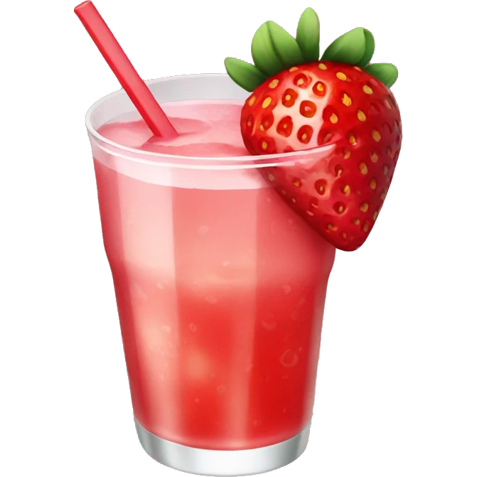 Strawberry drink emoji