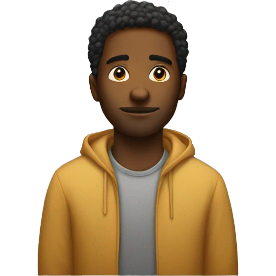 introspective male portrait indoors emoji