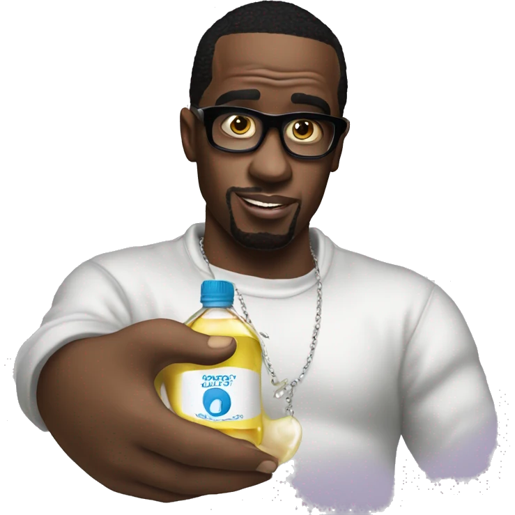 p diddy holding baby oil emoji