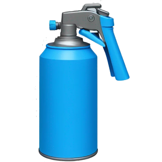 spray can, color blue, regular small spray nozzle emoji