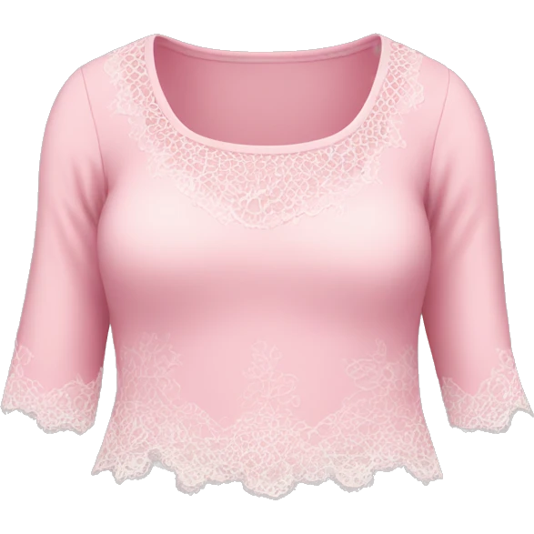  pink top with lace emoji