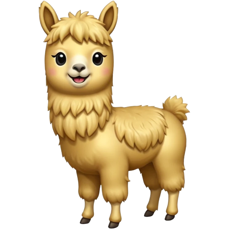 A small golden llama dancing emoji