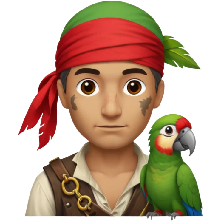 pirate and parrot emoji