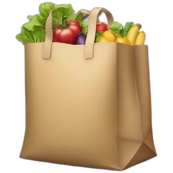 Bag of groceries emoji
