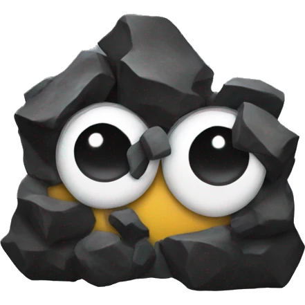 Coal as a gift emoji
