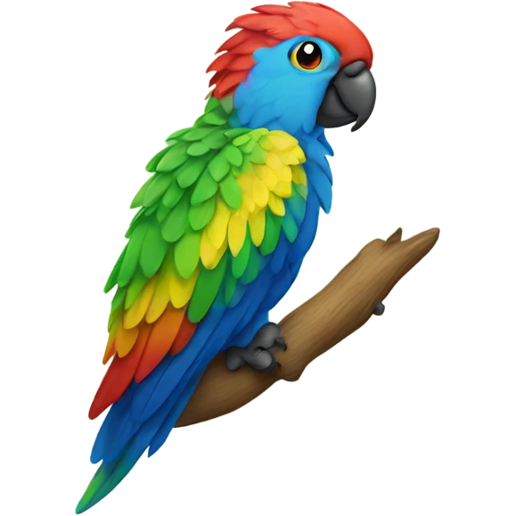 Rainbow parrot emoji