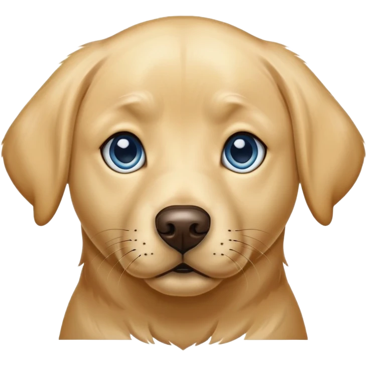 Labrador with one blue eye and one dark eye emoji