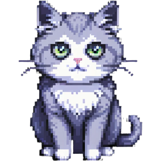 fluffy cat with big eyes emoji