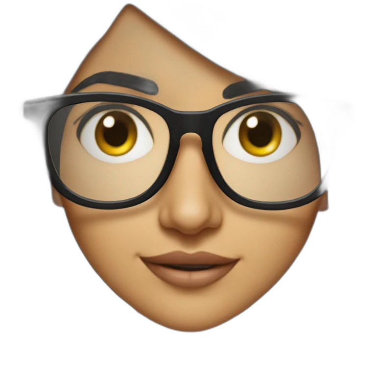 Mia khalifa with glasses emoji