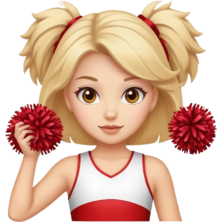 cheerleader girl holding pom-poms emoji