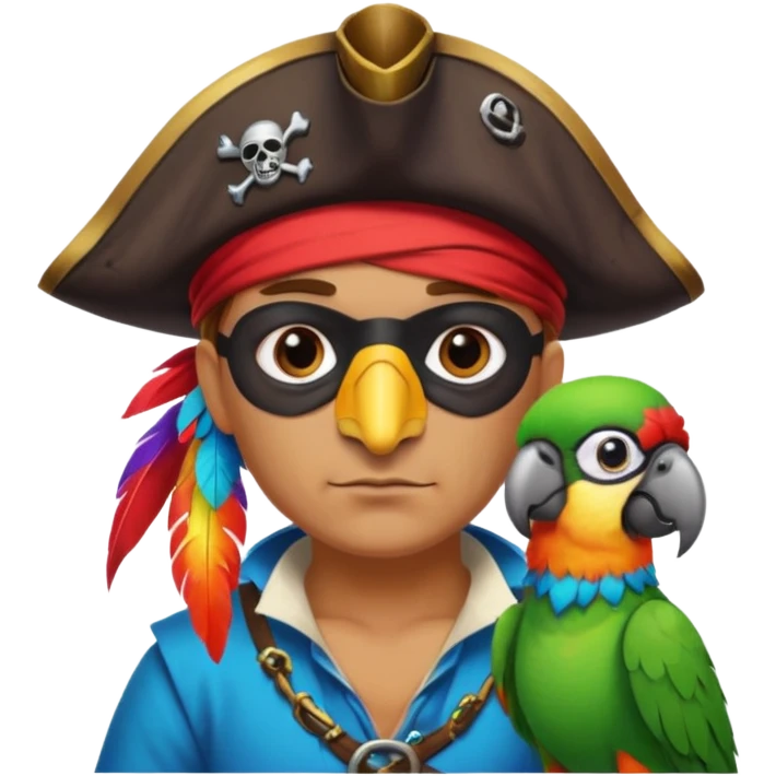 pirate and parrot emoji