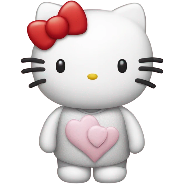 hello kitty with heart emoji