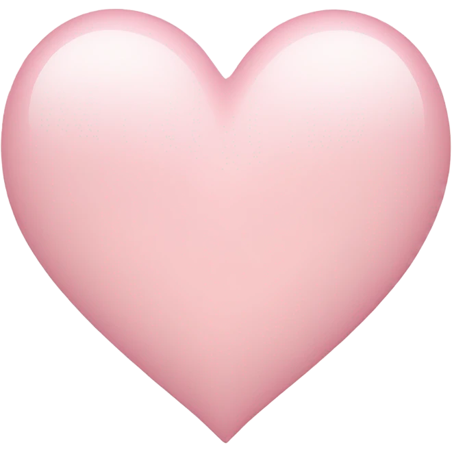 Pale pink heart emoji