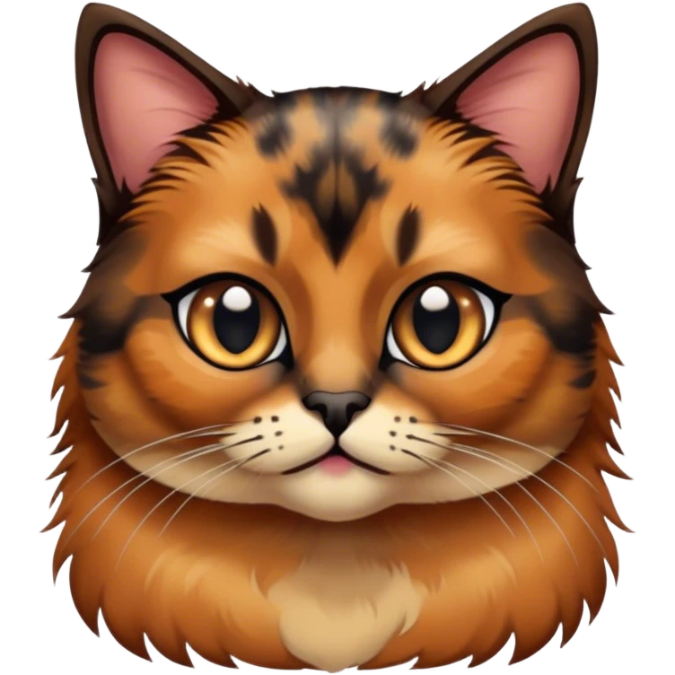 tortoiseshell mostly brown and black no white cat angel emoji
