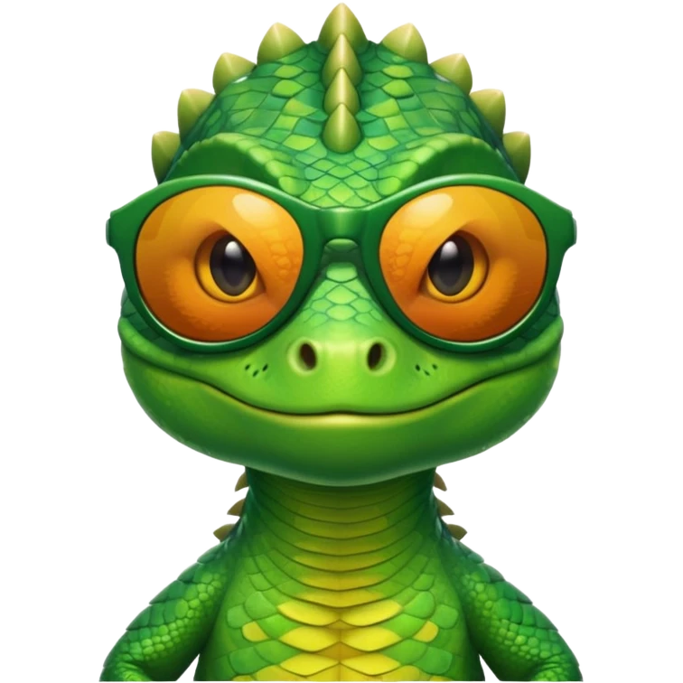 a lizard in sunglasses emoji