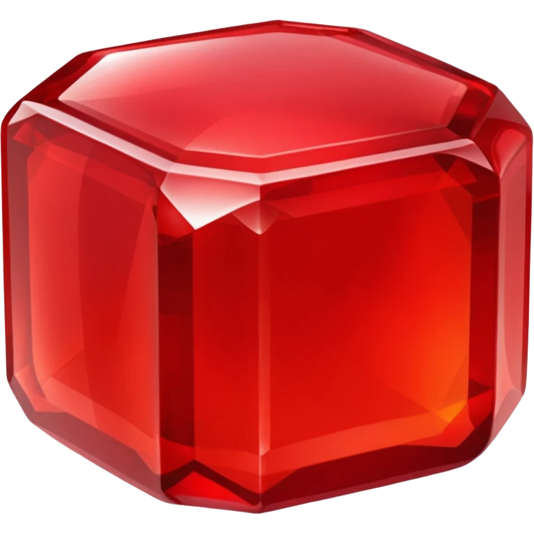 Hexagonal red gem jelly emoji