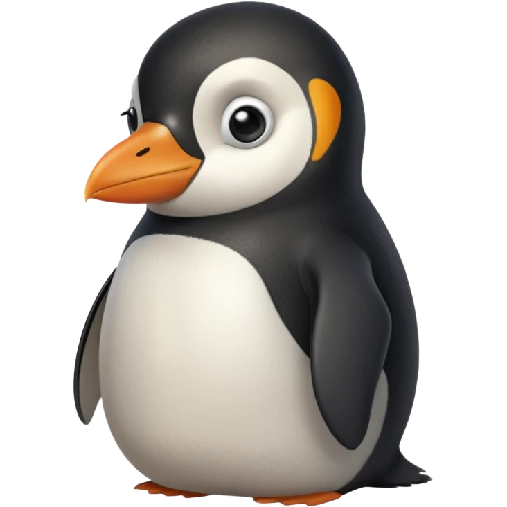 bombastic side eyeing penguin suspicious looking side ways eyes looking forward  emoji