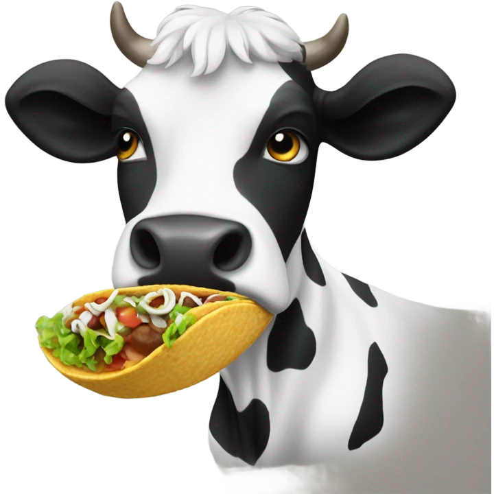 Cow eating taco  emoji