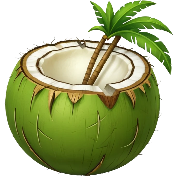"Whole Green Tender Coconut" emoji