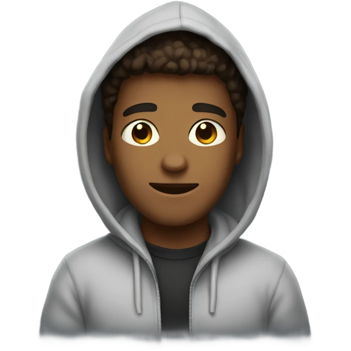 Jake wearing a hoodie emoji