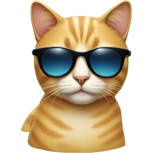 Cat with sunglasses emoji