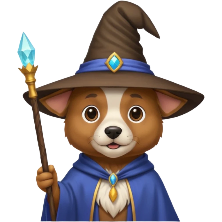 Dog wizard emoji
