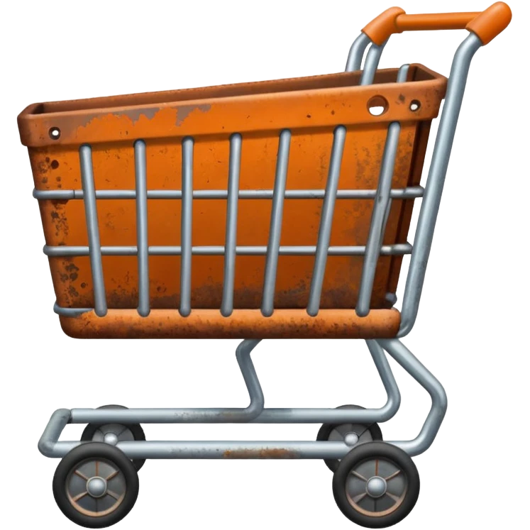 shopping cart vintage like a sticker emoji