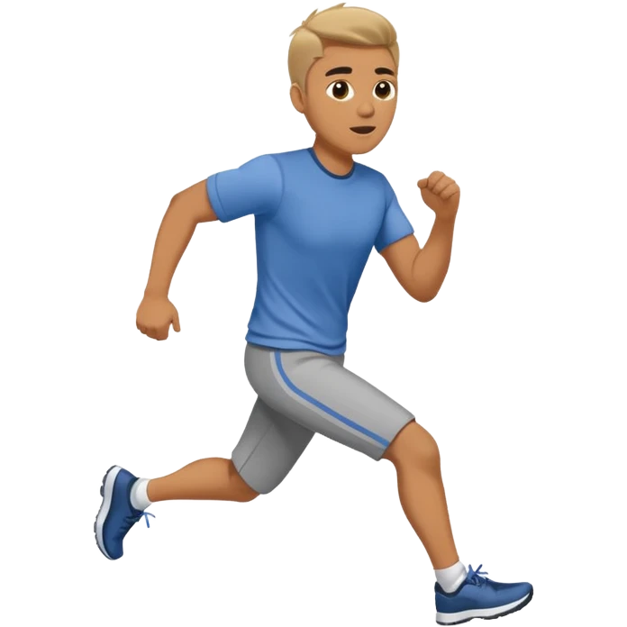 Man in plane clothes running after the car called hyundai ionic emoji