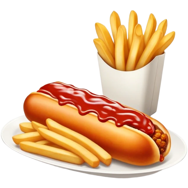 Currywurst Pommes  emoji