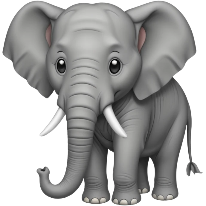 an elephant without ears emoji