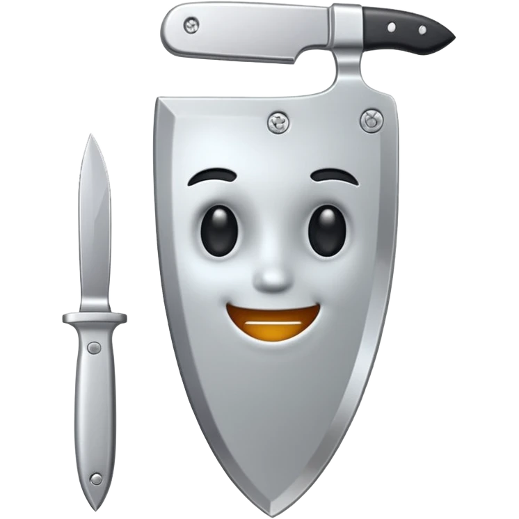 cute knife with face emoji