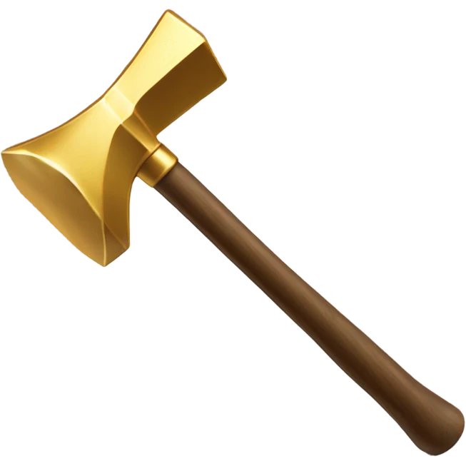 Gold hammer emoji