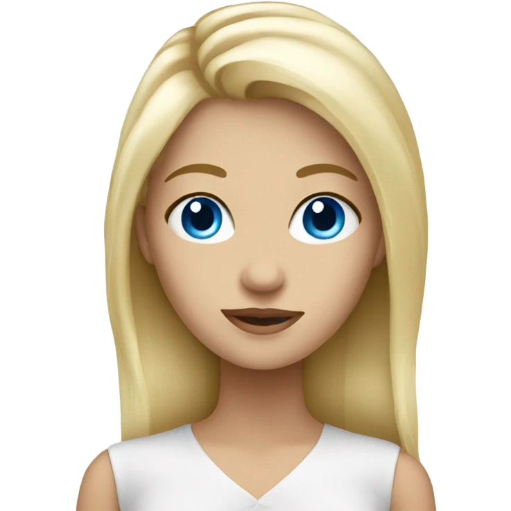 Pretty blonde with blue eyes  emoji
