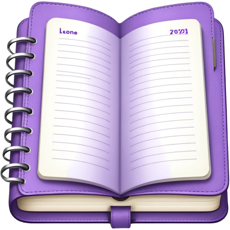 Lavender planner emoji