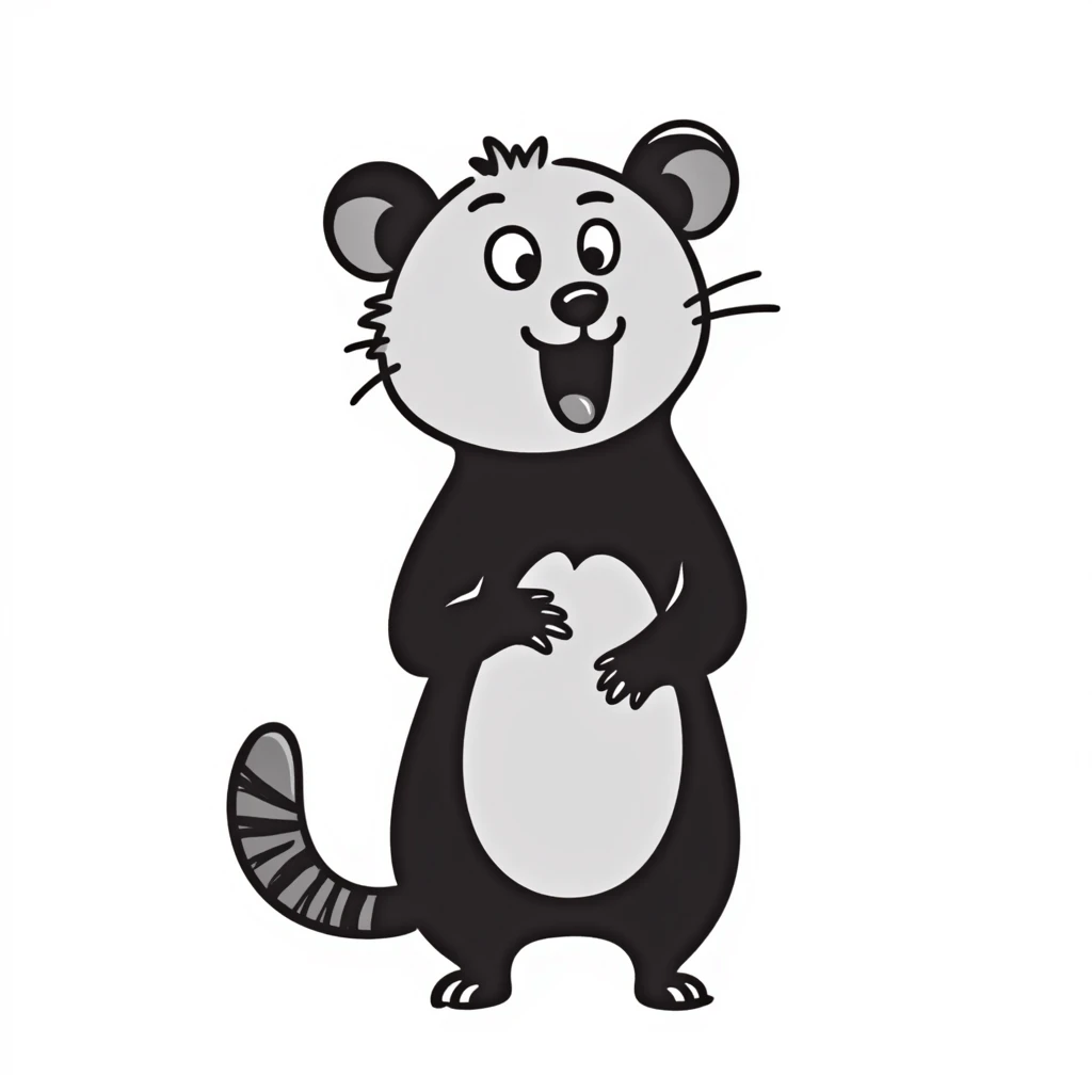 screaming opossum emoji