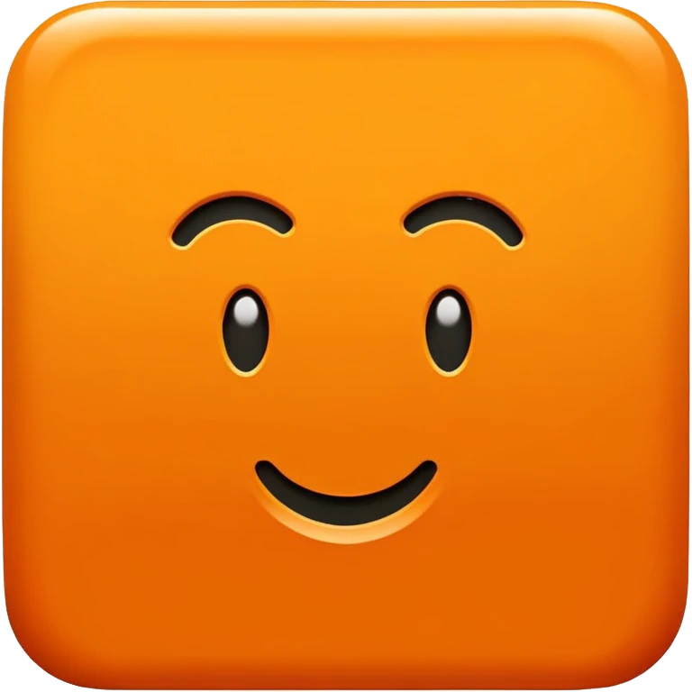 OK text in an orange square with a gradient background emoji