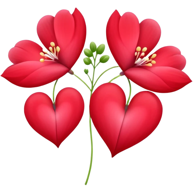 Dicentra spectabilis in red emoji