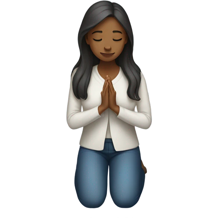 A woman praying emoji