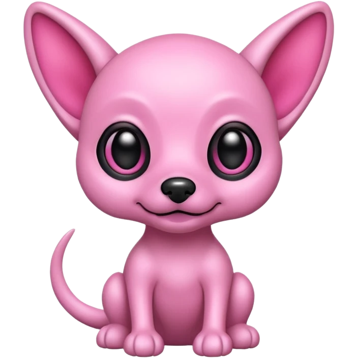 alien dog pink emoji