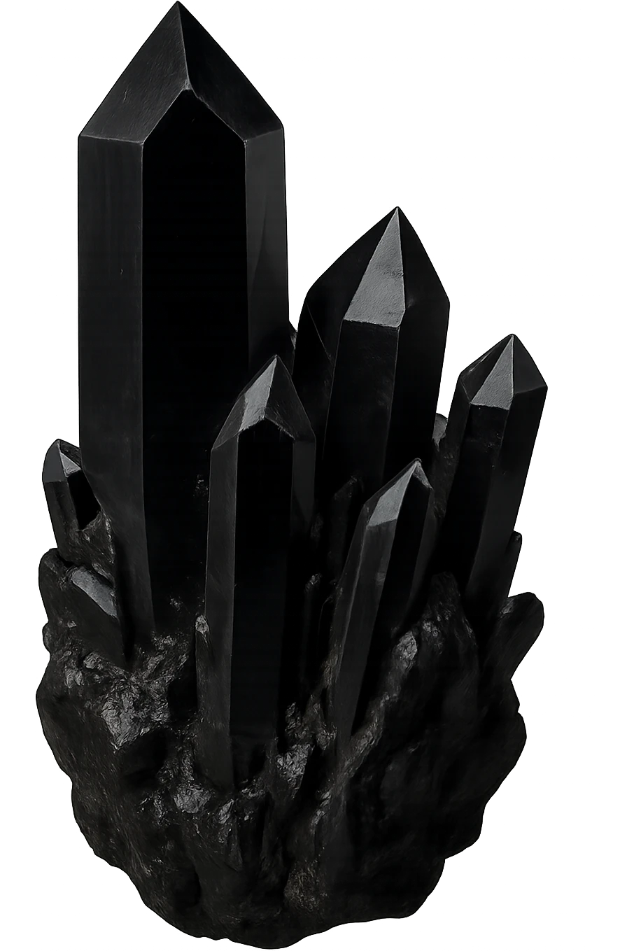 realistic goth black crystal, highly detailed, no background emoji