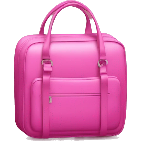 Pink bag with a dj on top  emoji