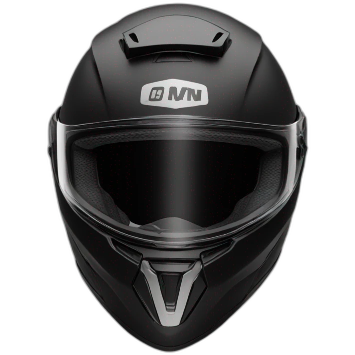 motorcycle helmet front black fullface black visor left side emoji