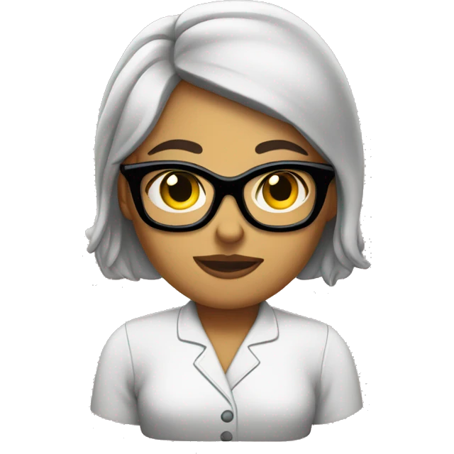Secretary with spectacles in bed emoji