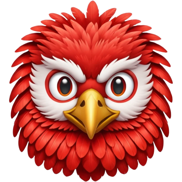 bird in red front view  emoji