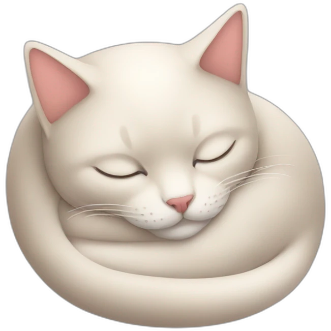 a sleeping cat emoji