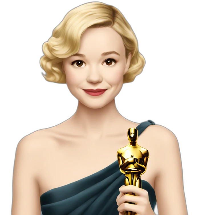 carey mulligan winning an oscar emoji
